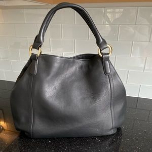 G. I. L. I. Roma Genuine Leather Black Tote NWOT